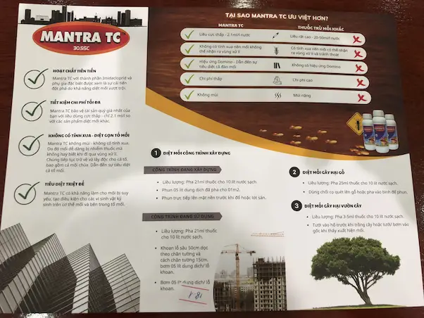 THUỐC DIỆT MỐI MANTRA TC