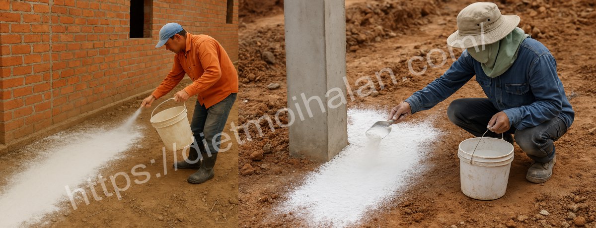 Cách Dùng Vôi Bột Để Phòng Chống Mối