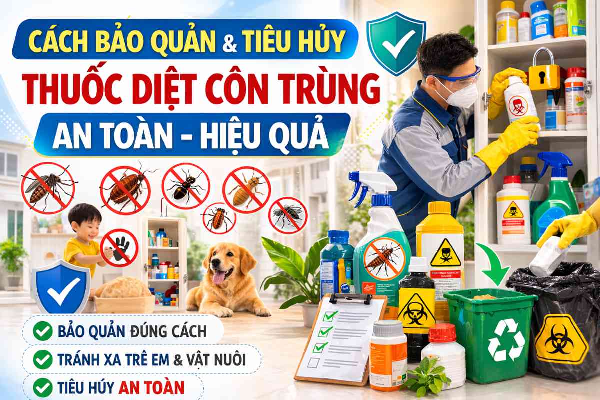 Bảo Quản Và Tiêu Hủy Thuốc Diệt Côn Trùng Đúng Cách