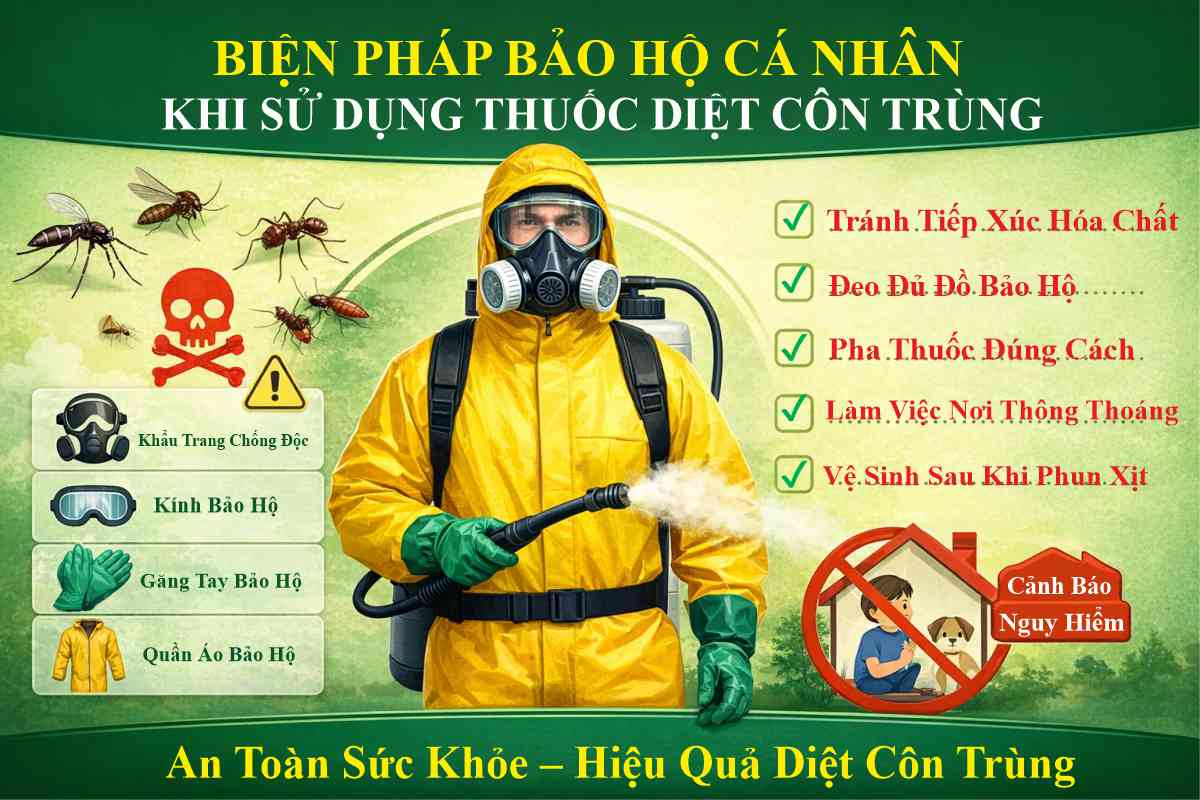 Biện Pháp Bảo Hộ Cá Nhân Khi Sử Dụng Thuốc Diệt Côn Trùng
