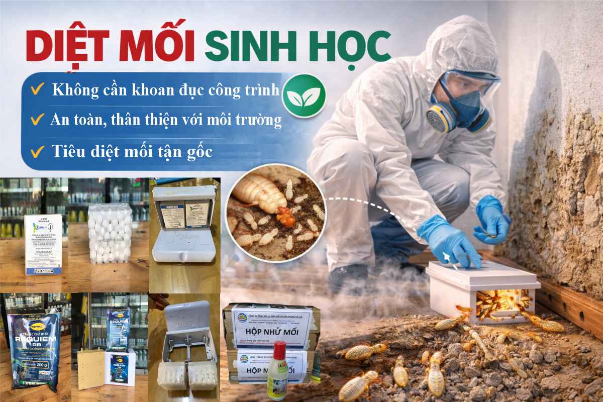 Phương pháp diệt mối sinh học bằng bả mối an toàn
