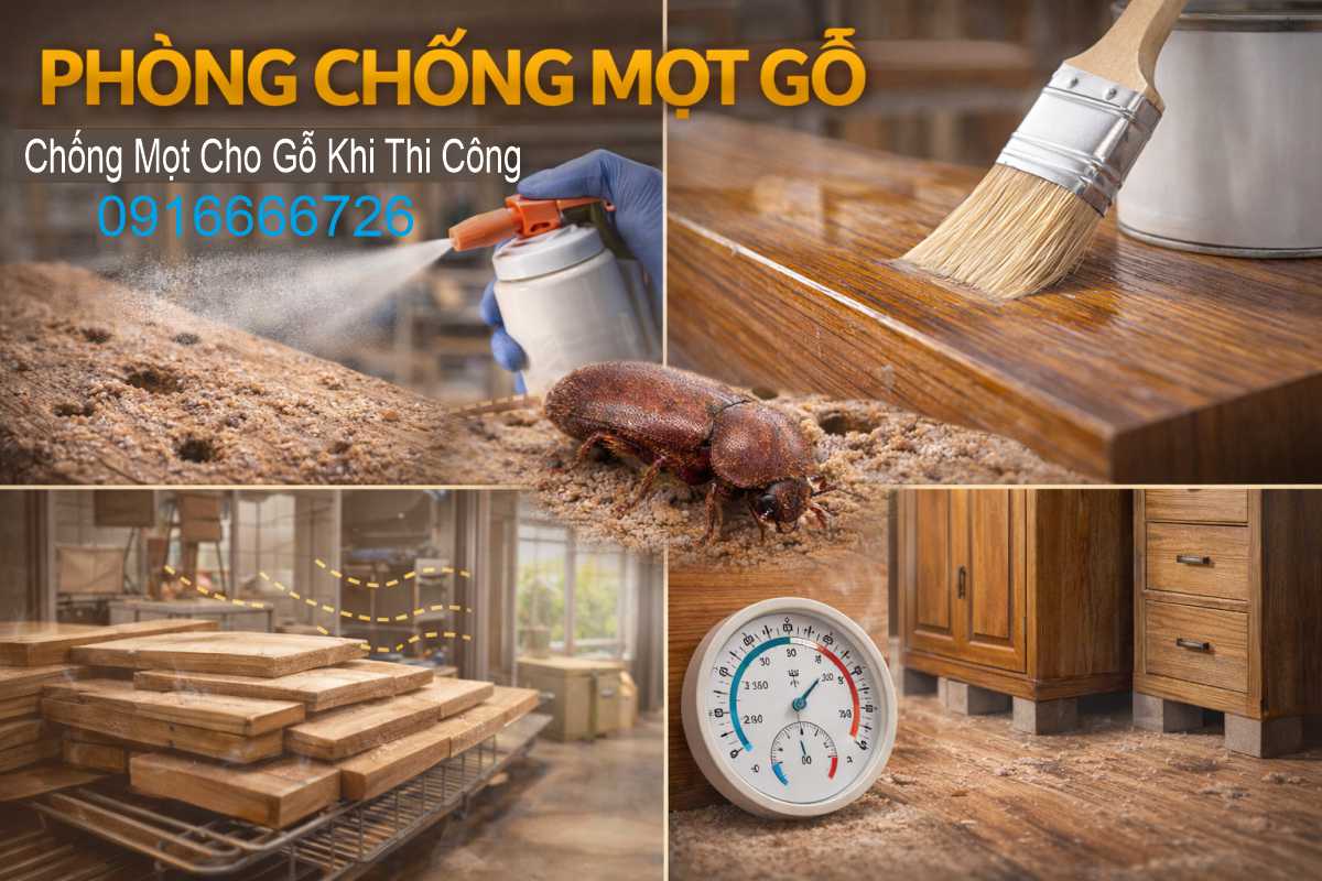 Phòng Chống Mọt Ngay Từ Khi Sản Xuất, Thi Công