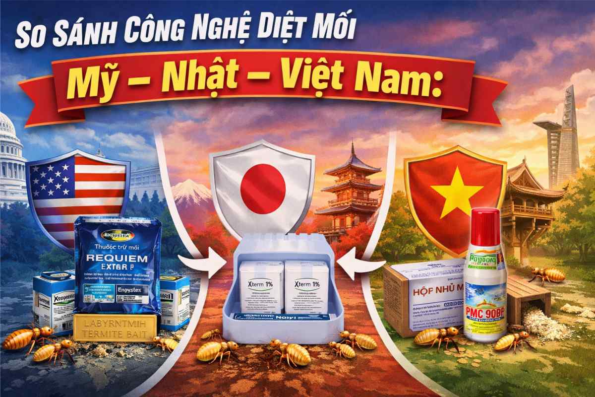 So Sánh Công Nghệ Diệt Mối Mỹ – Nhật – Việt Nam: Nên Chọn Phương Pháp Nào?